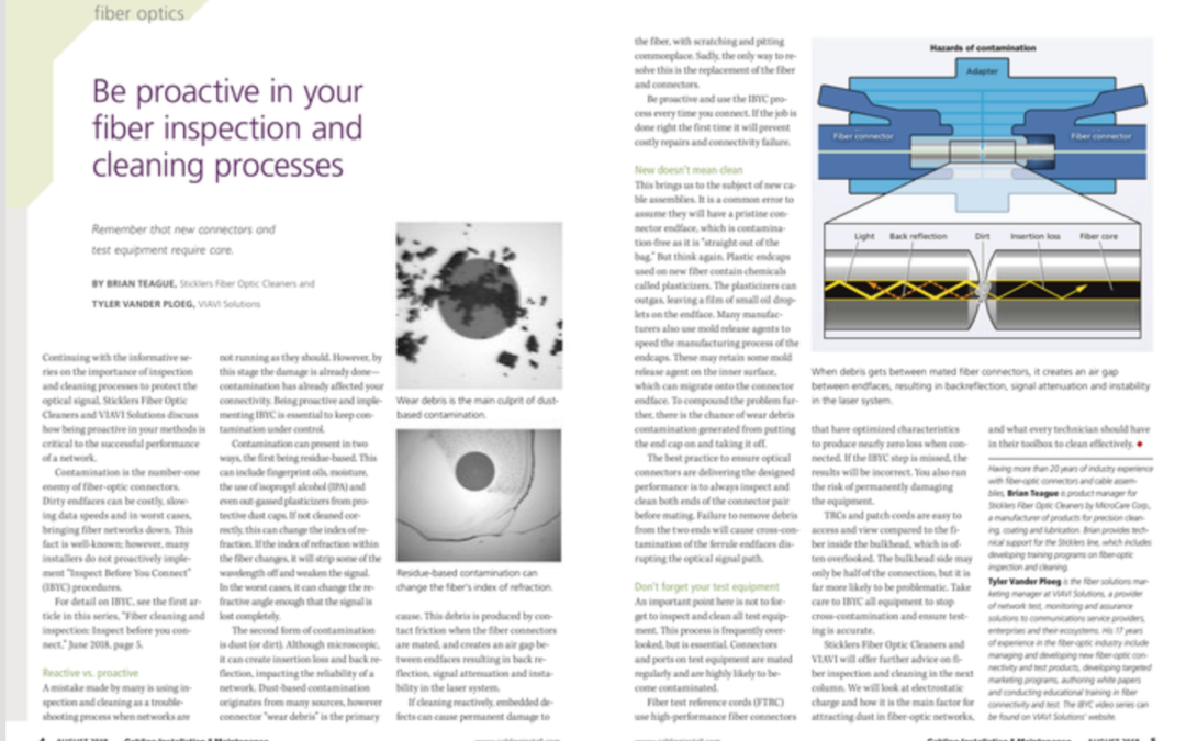 Be proactive in your fiber inspection and cleaning processes