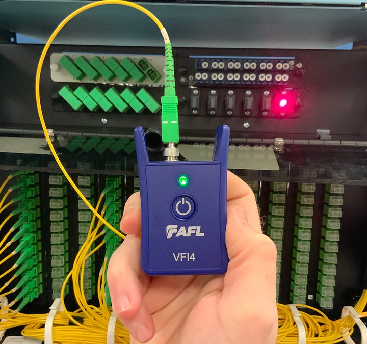 AFL’s compact, long-range VFI4 Visual Fault Identifier tests up to 10-km fiber